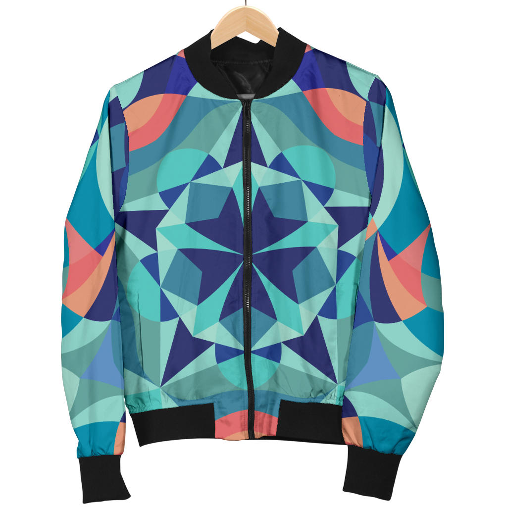 Kaleidoscope Pattern Print Design 03 Men Bomber Jacket