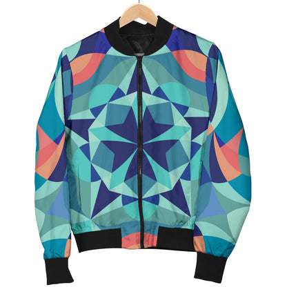Kaleidoscope Pattern Print Design 03 Men Bomber Jacket