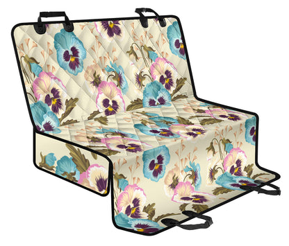 Pansy Pattern Print Design A02 Rear Dog Car Seat Cover Hammock