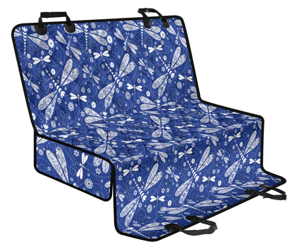 Dragonfly Pattern Print Design 03 Rear Dog Car Seat Cover Hammock