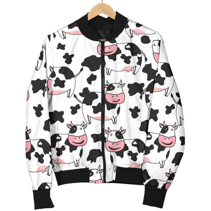 Cow Pattern Print Design 02 Men Bomber Jacket