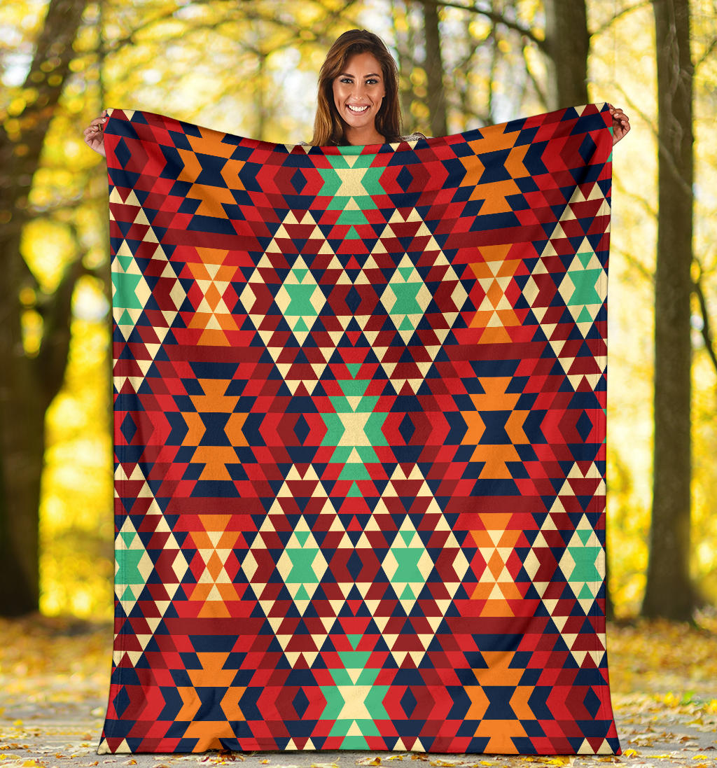Native Pattern Print Design A07 Premium Blanket