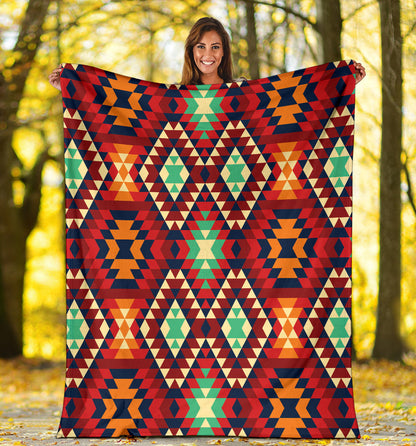 Native Pattern Print Design A07 Premium Blanket