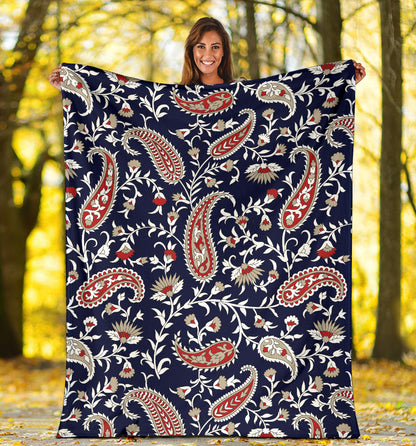 Paisley Pattern Print Design A05 Premium Blanket