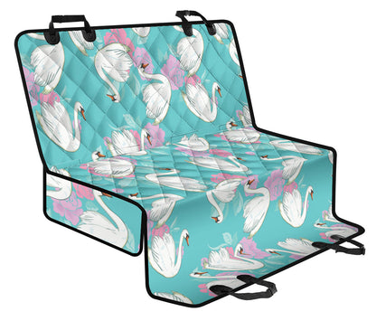 Swan Pattern Print Design 03 Rear Dog Car Seat Cover Hammock