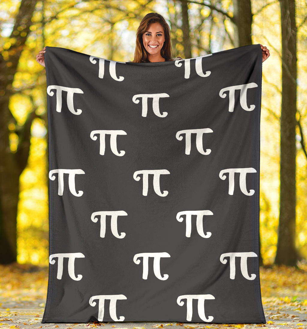 Pi Day Pattern Print Design A01 Premium Blanket