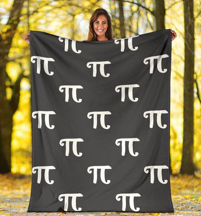 Pi Day Pattern Print Design A01 Premium Blanket