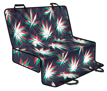 Pot Leaf Pattern Print Design A01 Rear Dog Car Seat Cover Hammock