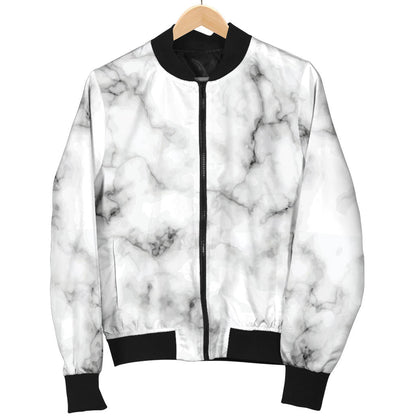 Marble Pattern Print Design 01 Men Bomber Jacket