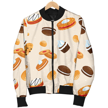 Biscuit Pattern Print Design 01 Men Bomber Jacket