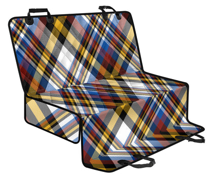 Madras Pattern Print Design 01 Rear Dog Car Seat Cover Hammock