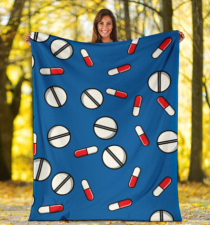 Pill Pattern Print Design A05 Premium Blanket