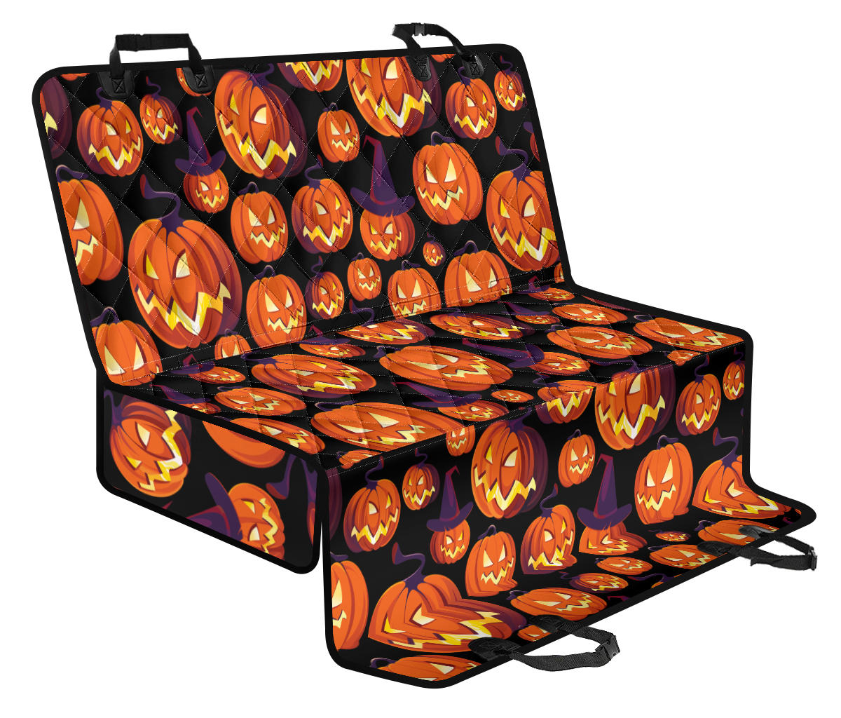 Halloween Pattern Print Design 04 Rear Dog Car Seat Cover Hammock