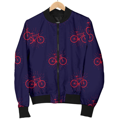 Bicycle Pattern Print Design 01 Men Bomber Jacket