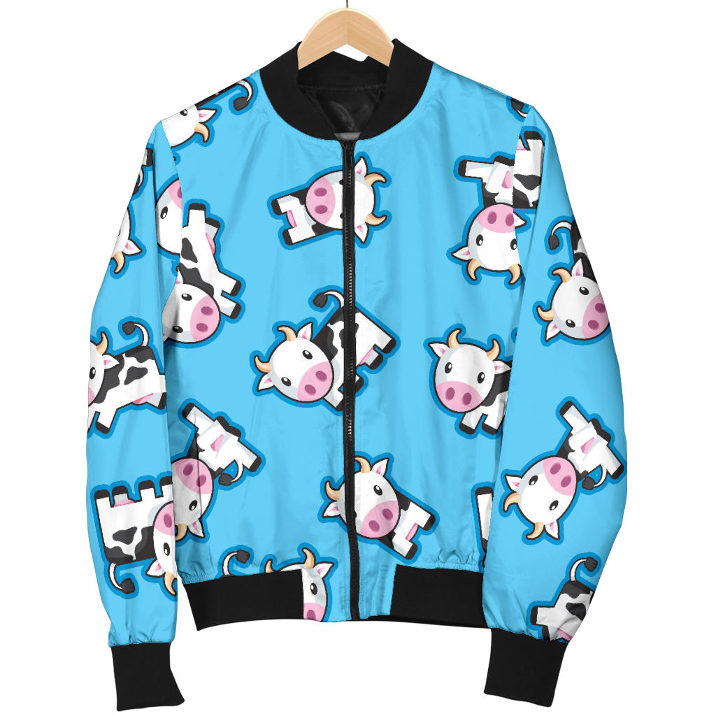 Cow Pattern Print Design 01 Men Bomber Jacket