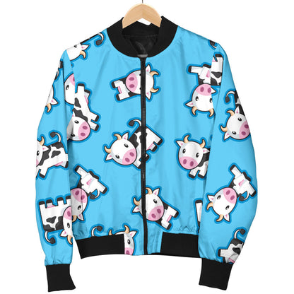 Cow Pattern Print Design 01 Men Bomber Jacket