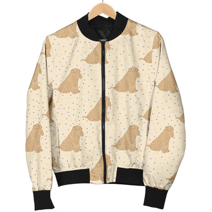 Chinese Shar Pei Pattern Print Design 01 Men Bomber Jacket