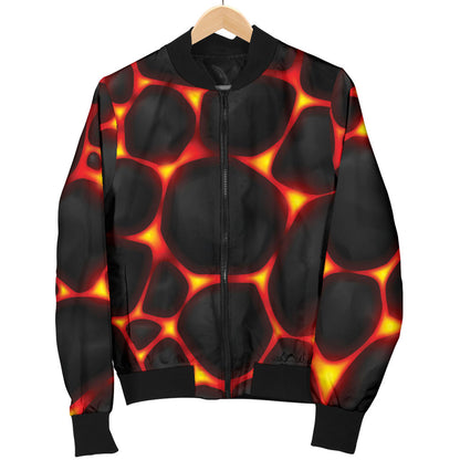 Lava Pattern Print Design 01 Men Bomber Jacket