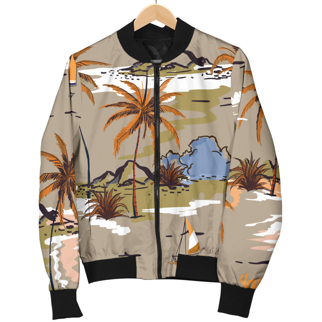 Pacific island Pattern Print Design A05 Men Bomber Jacket