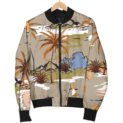 Pacific island Pattern Print Design A05 Men Bomber Jacket