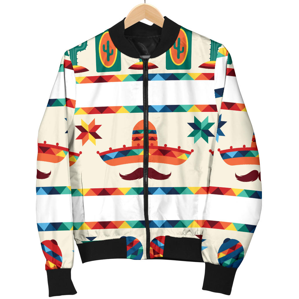 Maracas Mexican Pattern Print Design 01 Men Bomber Jacket