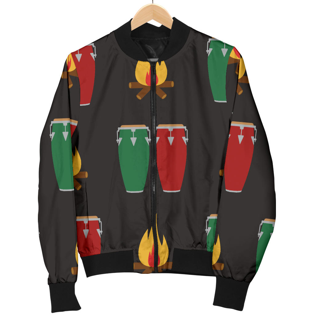 Conga Pattern Print Design 01 Men Bomber Jacket