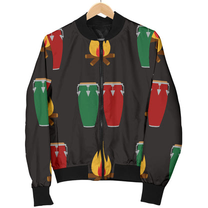Conga Pattern Print Design 01 Men Bomber Jacket