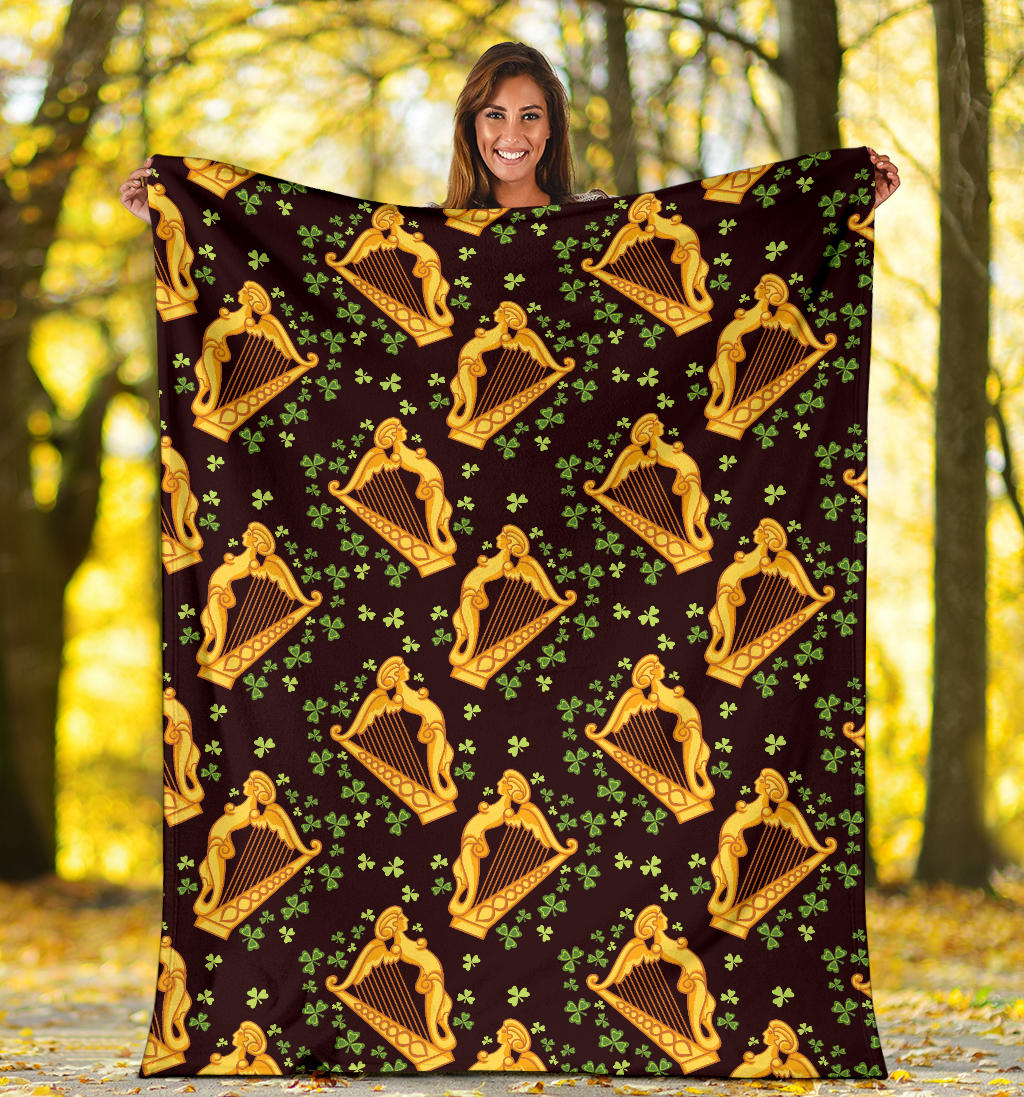 Harp Pattern Print Design 02 Premium Blanket