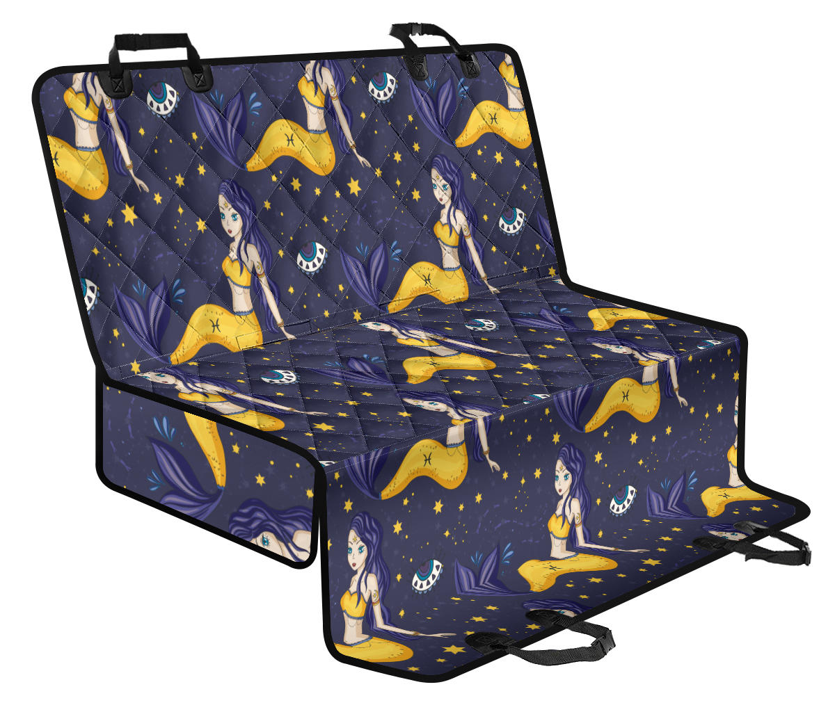 Pisces Pattern Print Design A04 Rear Dog Car Seat Cover Hammock