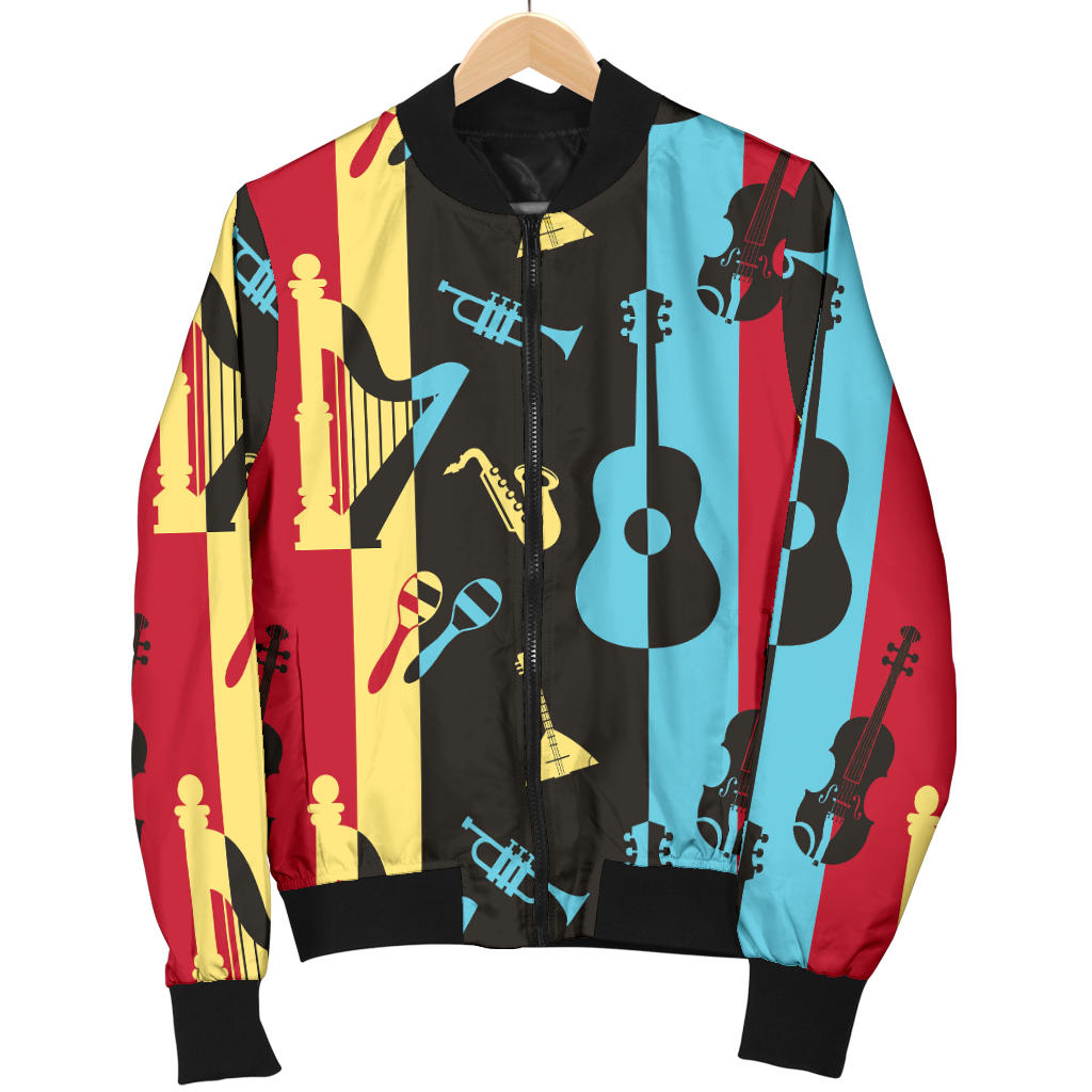 Jazz Pattern Print Design 02 Men Bomber Jacket