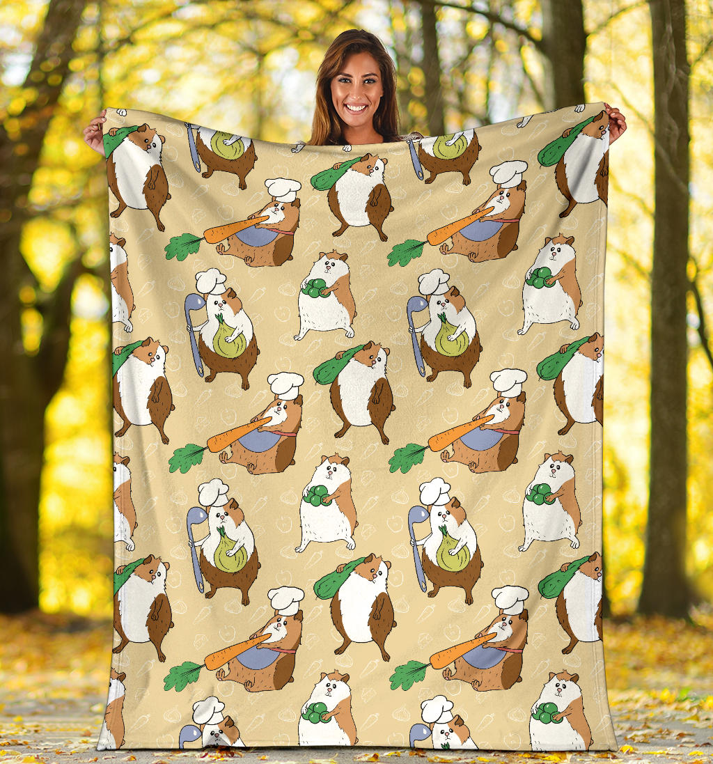 Guinea Pig Pattern Print Design 03 Premium Blanket