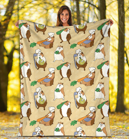 Guinea Pig Pattern Print Design 03 Premium Blanket