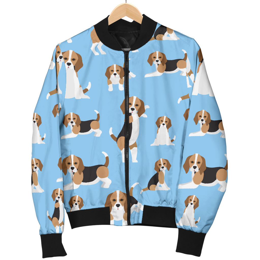 Beagle Pattern Print Design 03 Men Bomber Jacket