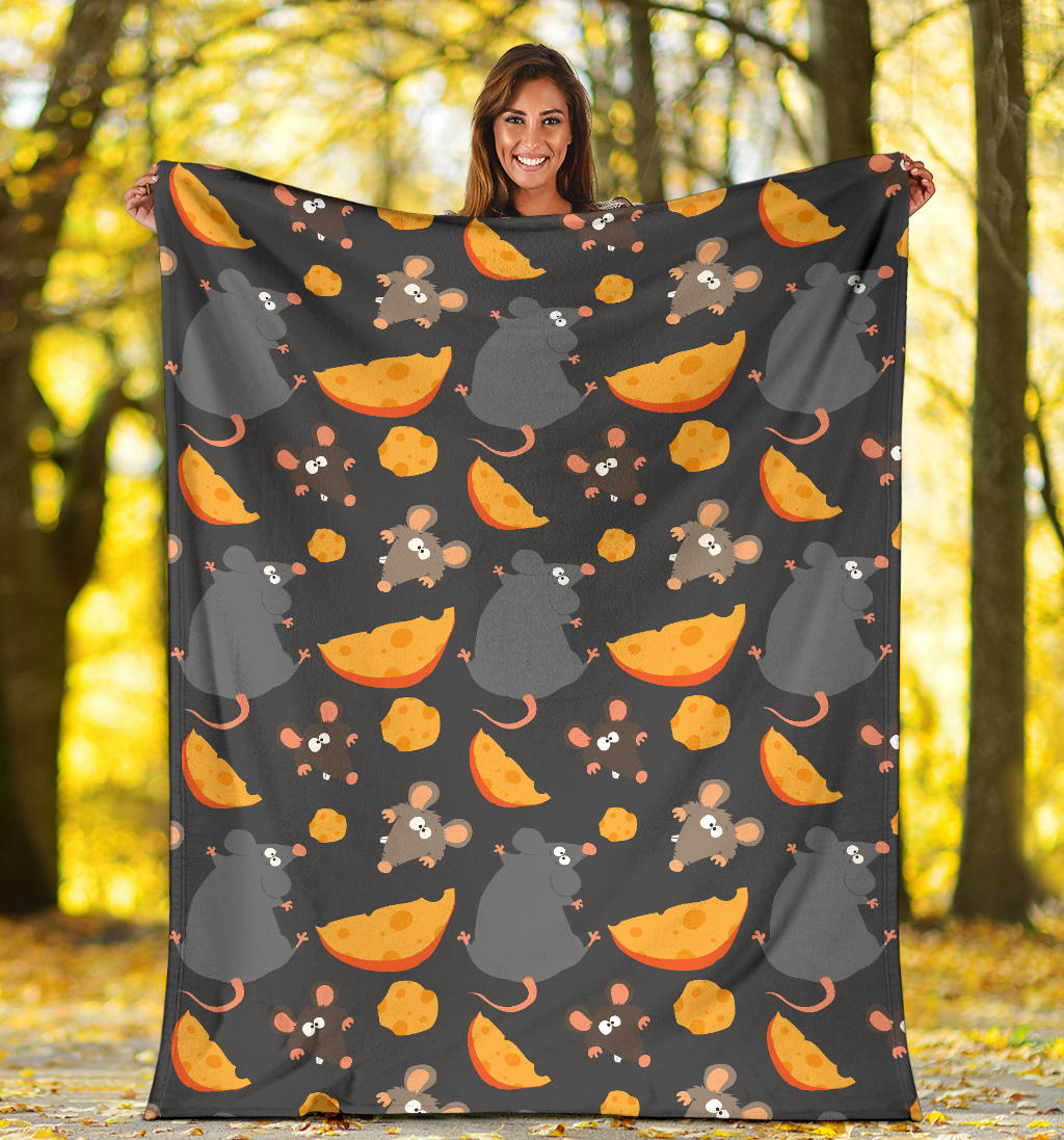 Rat Pattern Print Design 04 Premium Blanket
