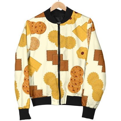 Cookie Pattern Print Design 06 Men Bomber Jacket