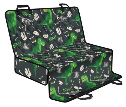 T Rex Pattern Print Design A05 Rear Dog Car Seat Cover Hammock
