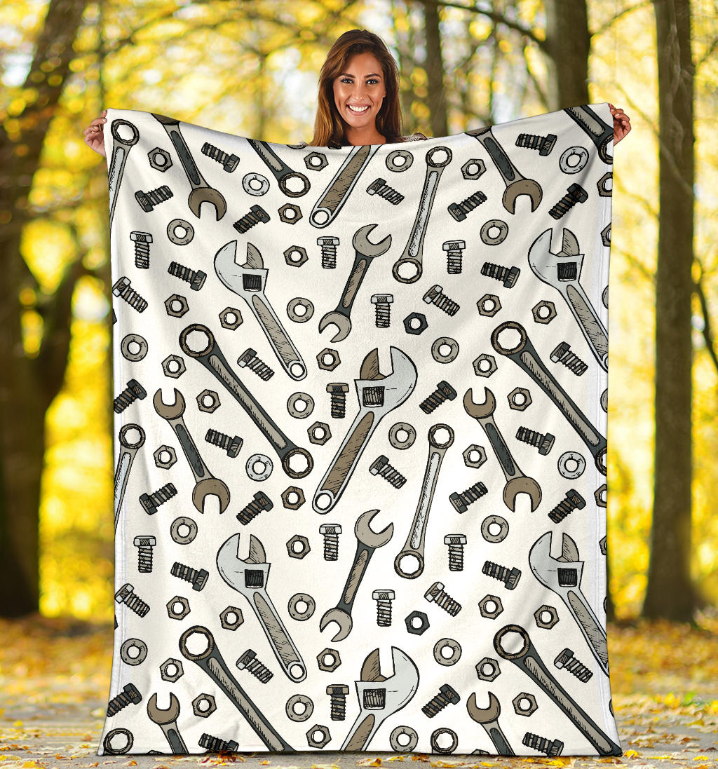 Mechanic Pattern Print Design 03 Premium Blanket