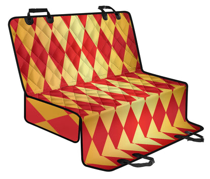 Harlequin Pattern Print Design 03 Rear Dog Car Seat Cover Hammock
