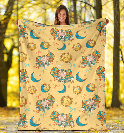 Aries Zodiac Pattern Print Design 03 Premium Blanket