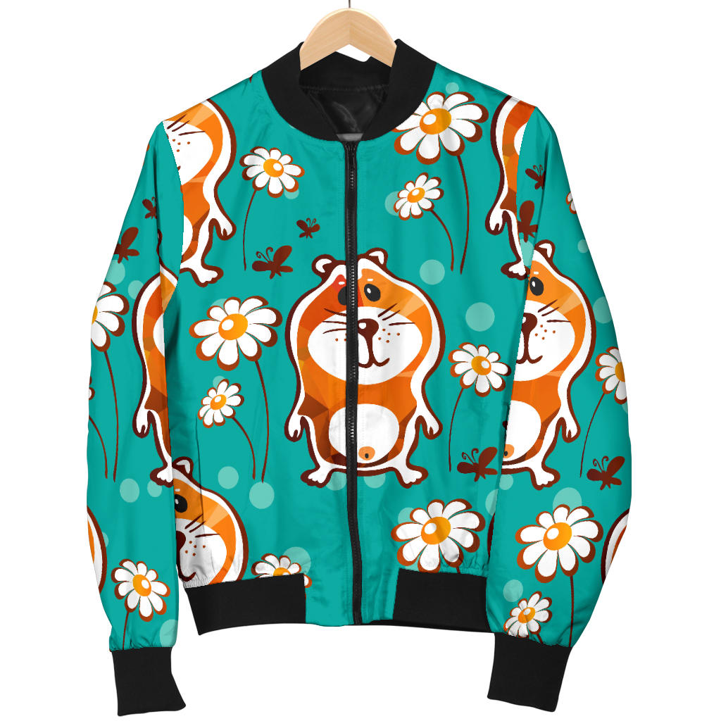 Hamster Pattern Print Design 01 Men Bomber Jacket