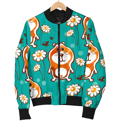 Hamster Pattern Print Design 01 Men Bomber Jacket