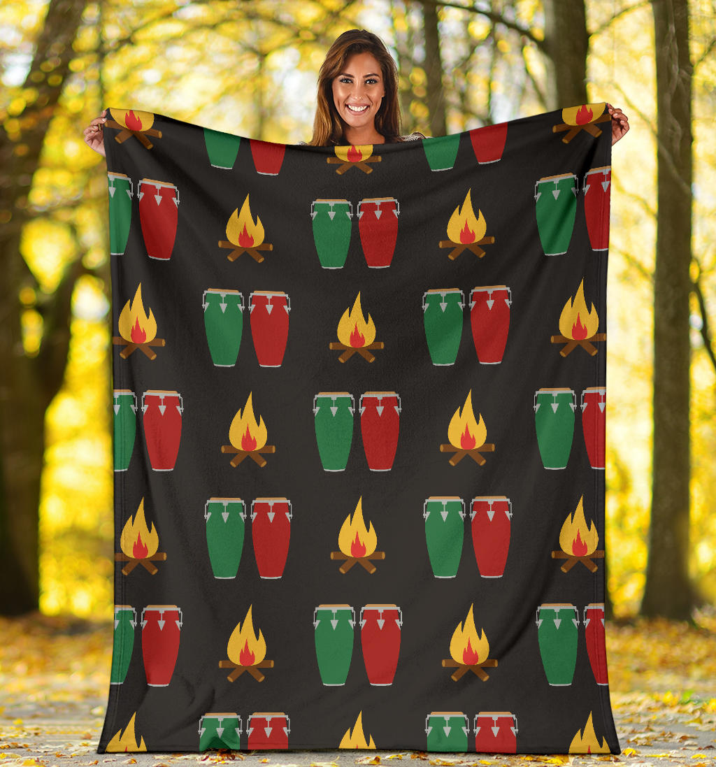 Conga Pattern Print Design 01 Premium Blanket
