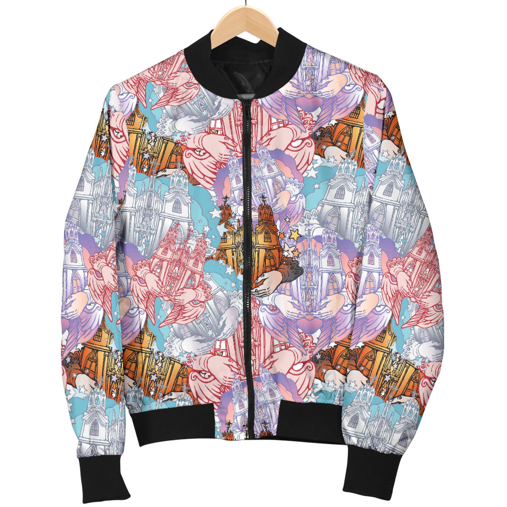 Christian Pattern Print Design 03 Men Bomber Jacket