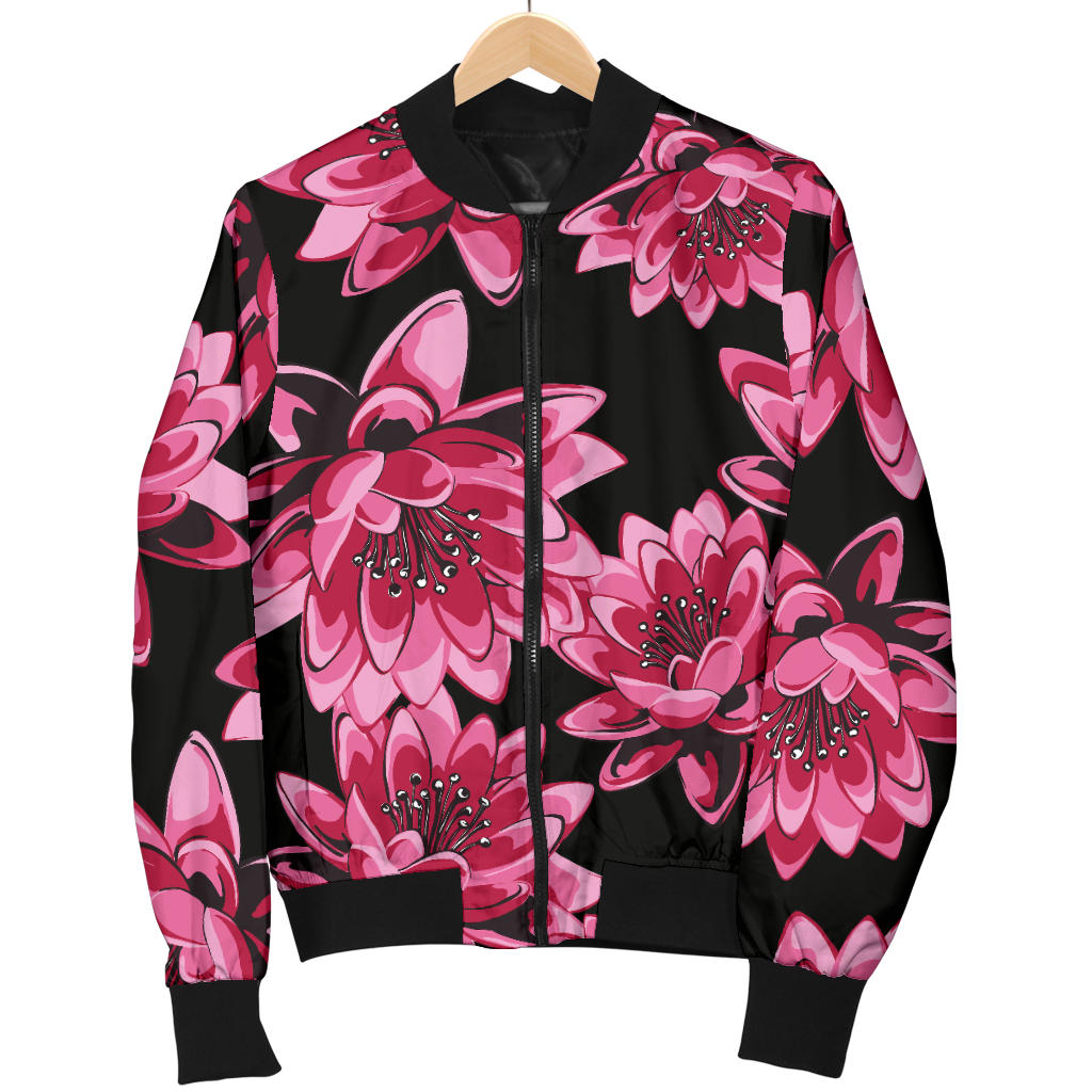 Lotus Pattern Print Design 03 Men Bomber Jacket
