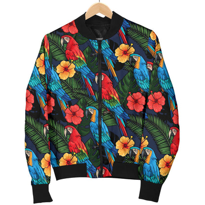 Parrot Pattern Print Design A01 Men Bomber Jacket