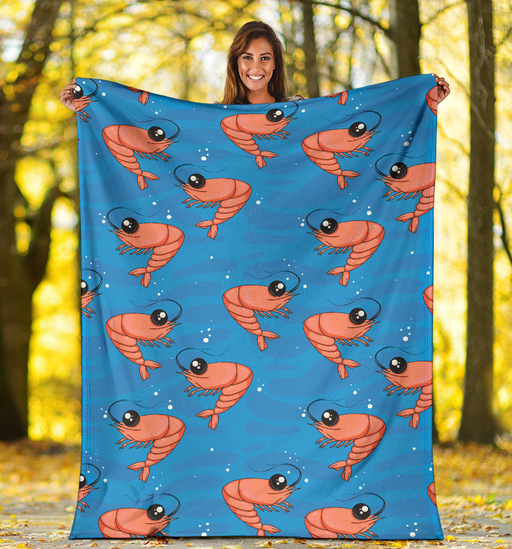 Prawn Cute Pattern Print Design 03 Premium Blanket