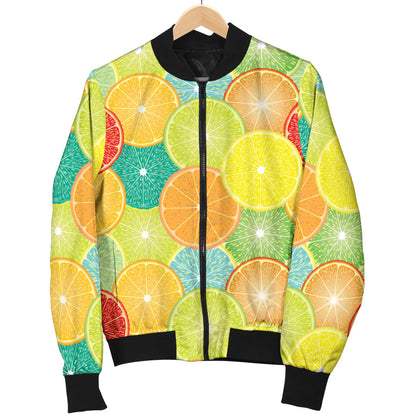 Citrus Pattern Print Design 01 Men Bomber Jacket