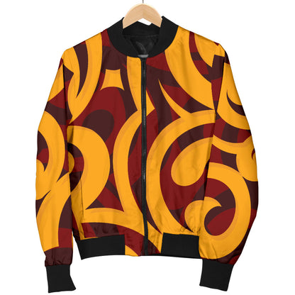 Maori Pattern Print Design 02 Men Bomber Jacket