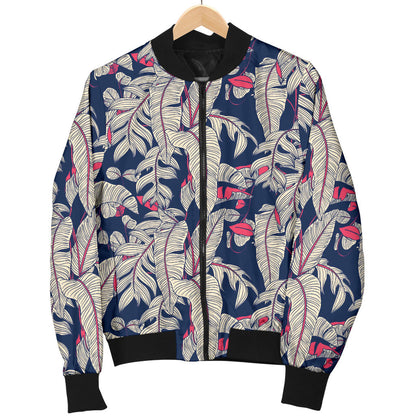 Bird Of Paradise Pattern Print Design 03 Men Bomber Jacket