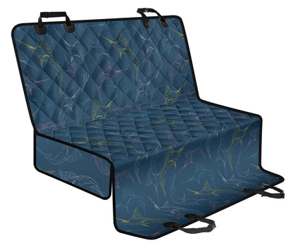 Swordfish Pattern Print Design 02 Rear Dog Car Seat Cover Hammock